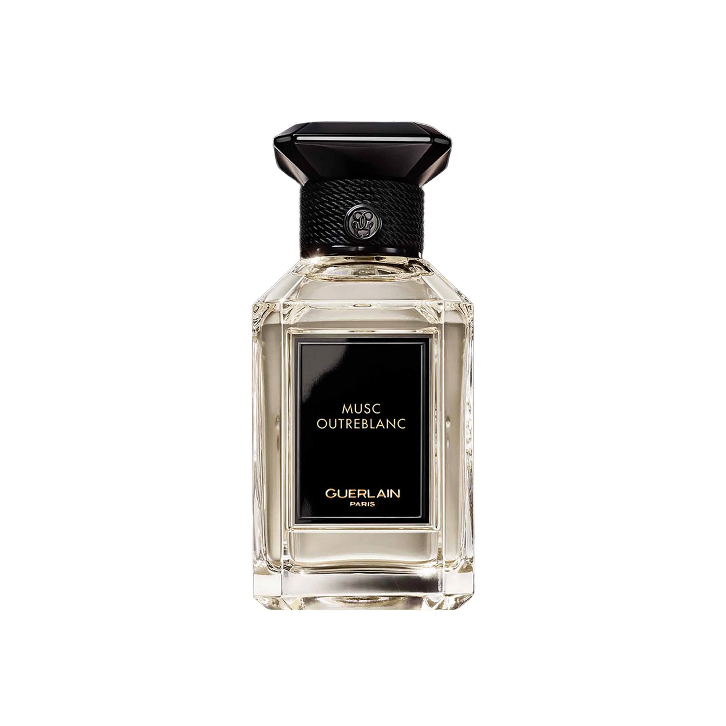 Guerlain Musc Outreblanc perfume bottle on a white background